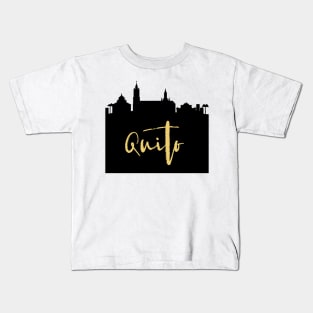 QUITO ECUADOR DESIGNER SILHOUETTE SKYLINE ART Kids T-Shirt